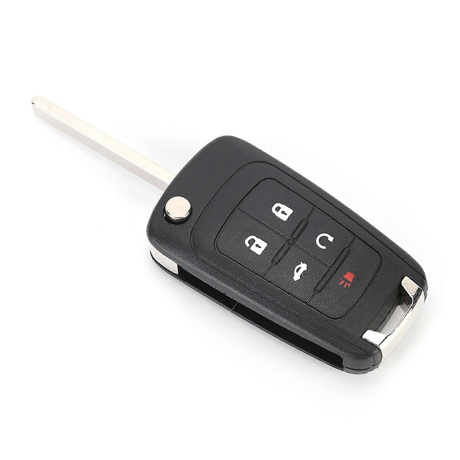 5 Buttons Flip Key Fob Case Shell Cover Replacement Fit for Chevrolet Camaro 2010-2013