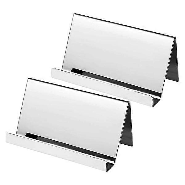 2-pack business card holder in stainless steel Desktop Card Display Business card shelf