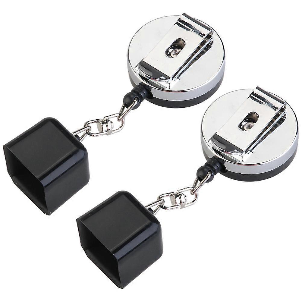 2Pcs Retractable Snooker Clips Billiards Pool Cue Chalk Holder Black Number Eight Chalk Tip Holder for Snooker Billiard Accessories (Assorted Color)(R
