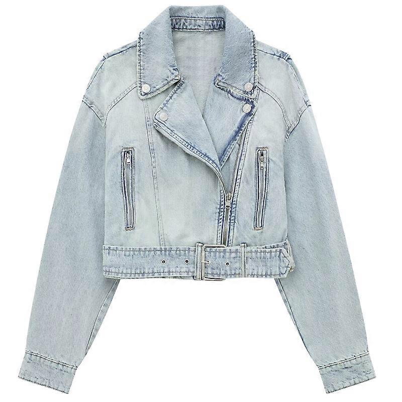 Women Denim Short Jacket Coat