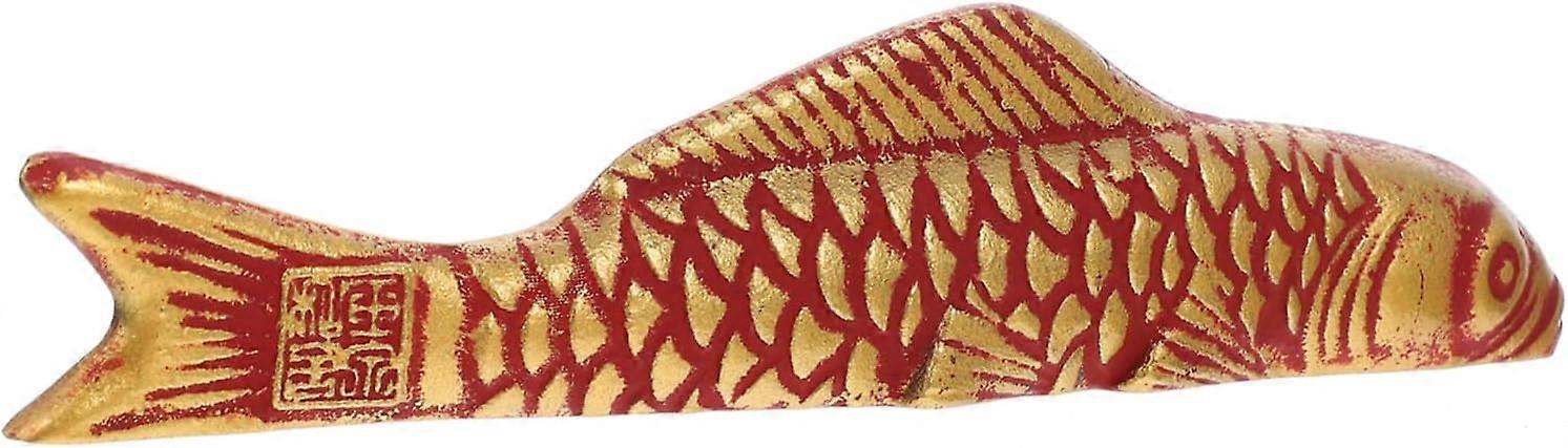 Carp Cast Iron Ruler Paper Weight for Calligraphy Chinese Style Paper Weight Carp Shape Paperweight Calligraphy Practice Tool Paper Weight Craft Decor