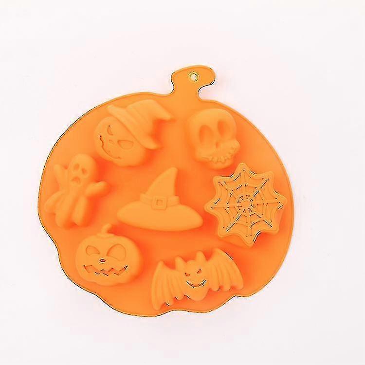 Creative Rectangular Diy Halloween Cake Mold Silicone Chocolate Ghost Pumpkin Cake Mold Baking