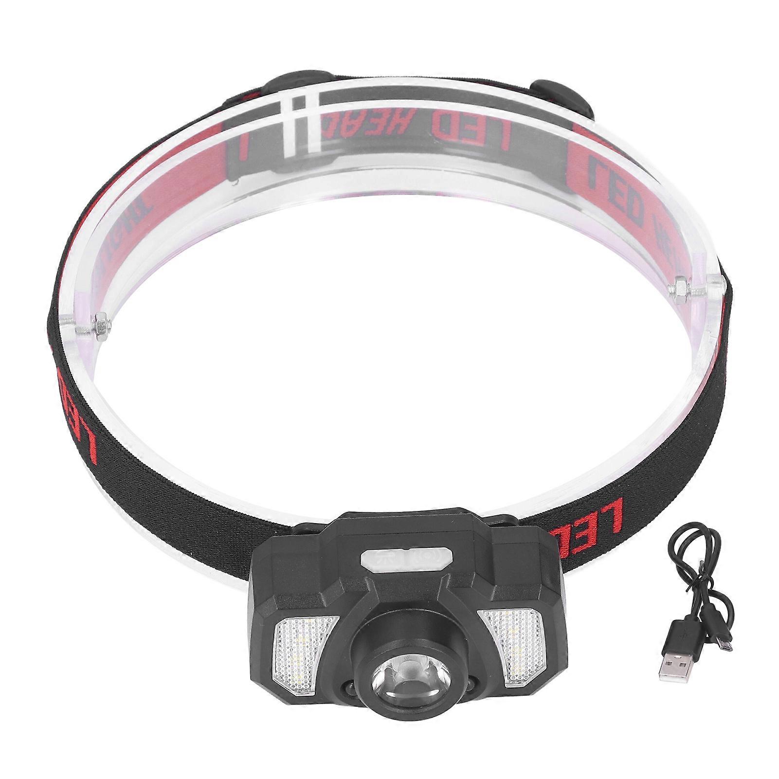 Gestures Sensor Headlamp Adjustable Waterproof USB Charging Various Lighting Modes Mini Portable Outdoor Headlamp
