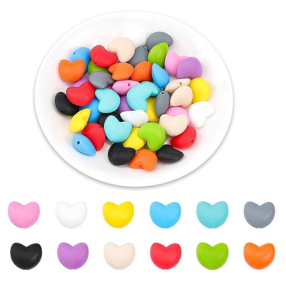 48Pcs 12Colors Food Grade Eco-Friendly Silicone BeadsChewing Beads For Teethers
