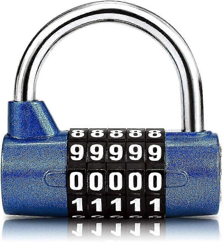 Digit Combination Padlock, Resettable For School, Toolbox, Cabinet, Etc (blue)