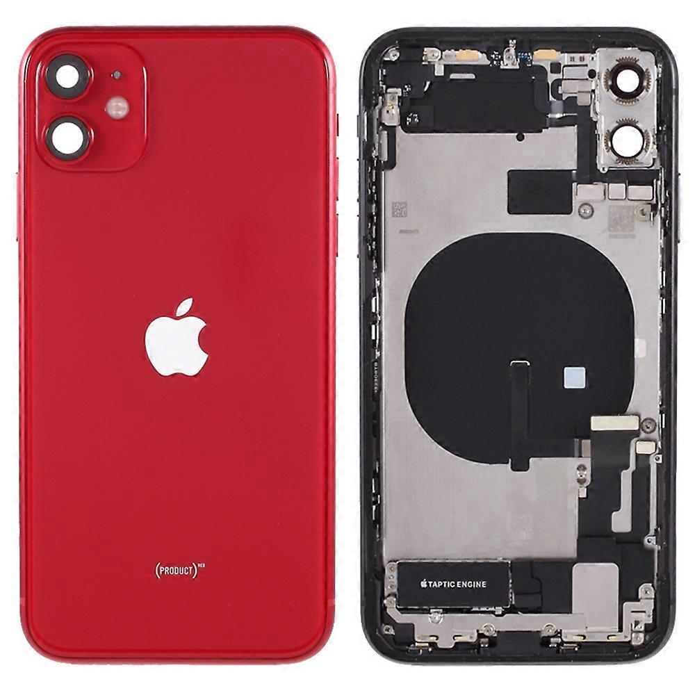 For iPhone 11 OEM Disassembly Back Housing Faceplate without Battery - Red
