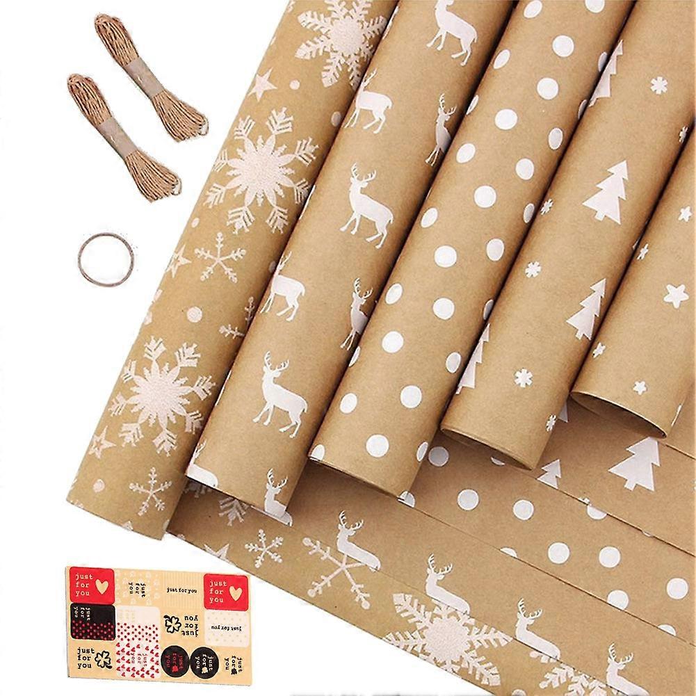Wrapping Paper Sheets,for Christmas Birthday Party Wrapping Paper Set of 5 Papers, Gift Wrapping Pa