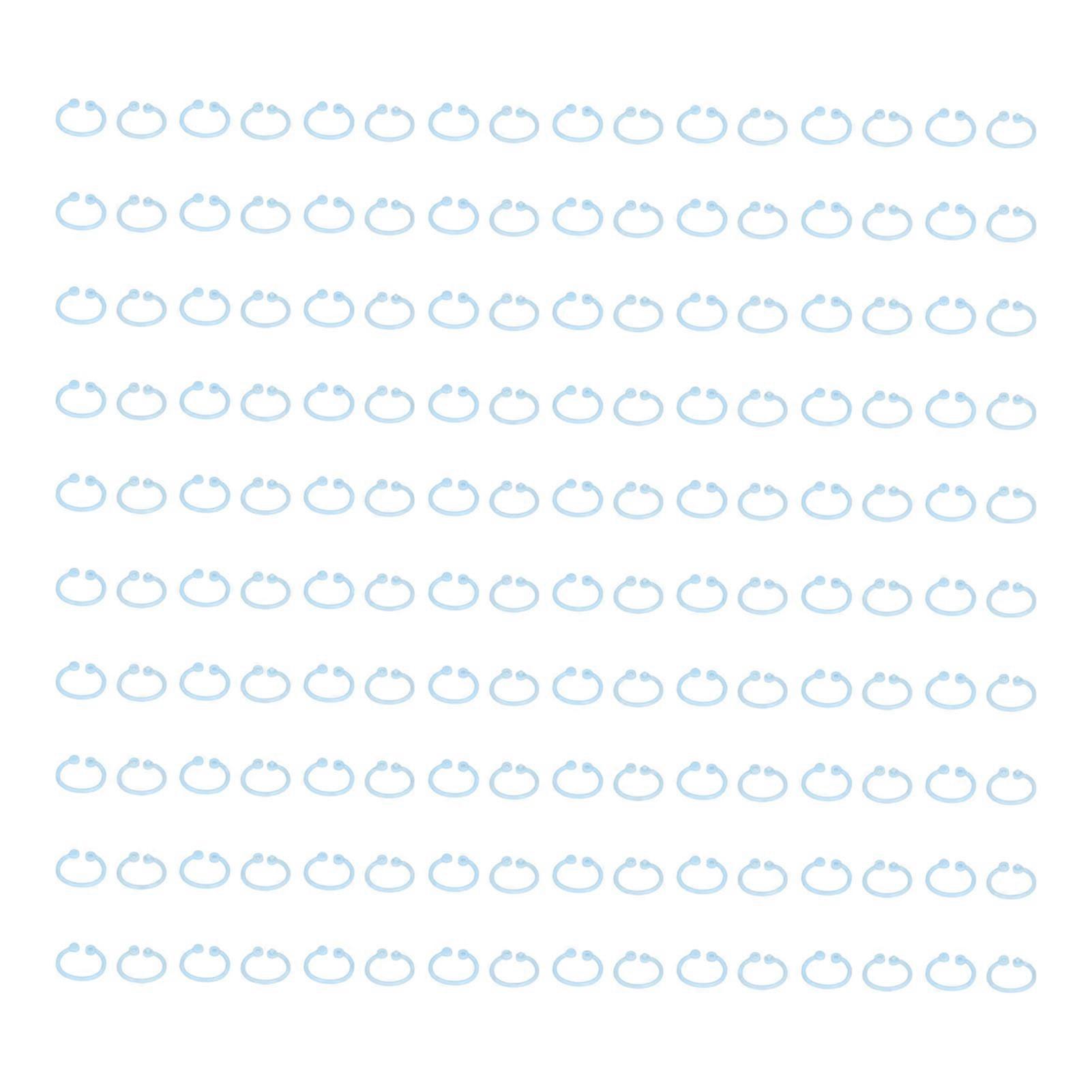 160Pcs Binder Rings PE Material Durable Easy Operation Wide Application Book Rings for Keys DocumentHYH-15 (Blue)