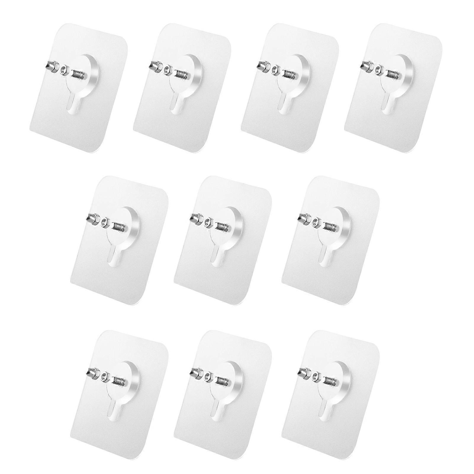 Clear Wall Mounted Hooks Multi-purpose Adhesive Hooks for Wall Door Ceiling Mount