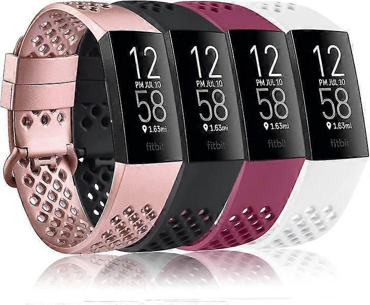 4-Pack Sport Bands for Fitbit Charge 4 and Charge 3