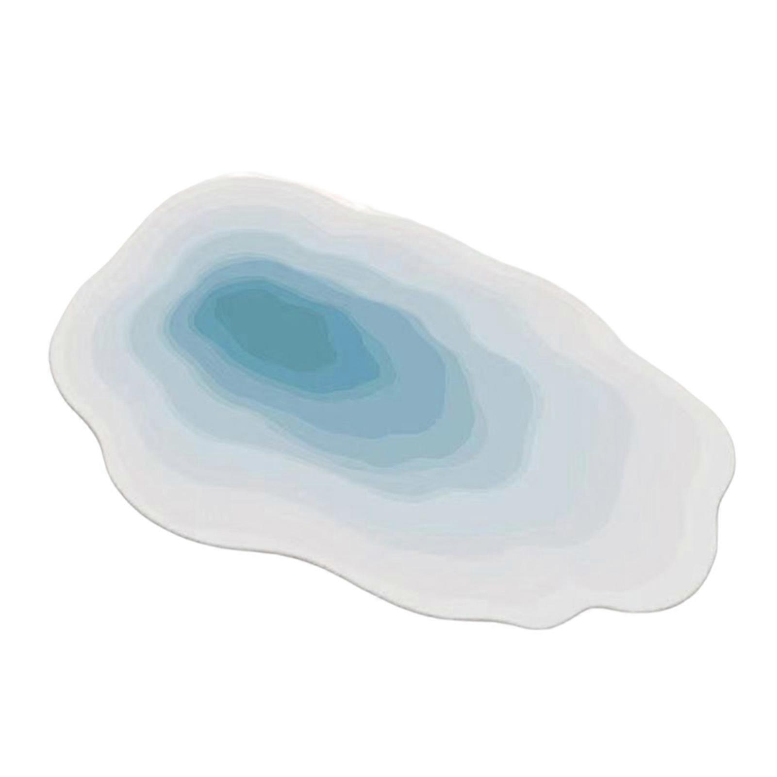 Diatom Mud Absorbent Floor Mat Irregular Non-Slip Backing Low Profile Bath Mat Area