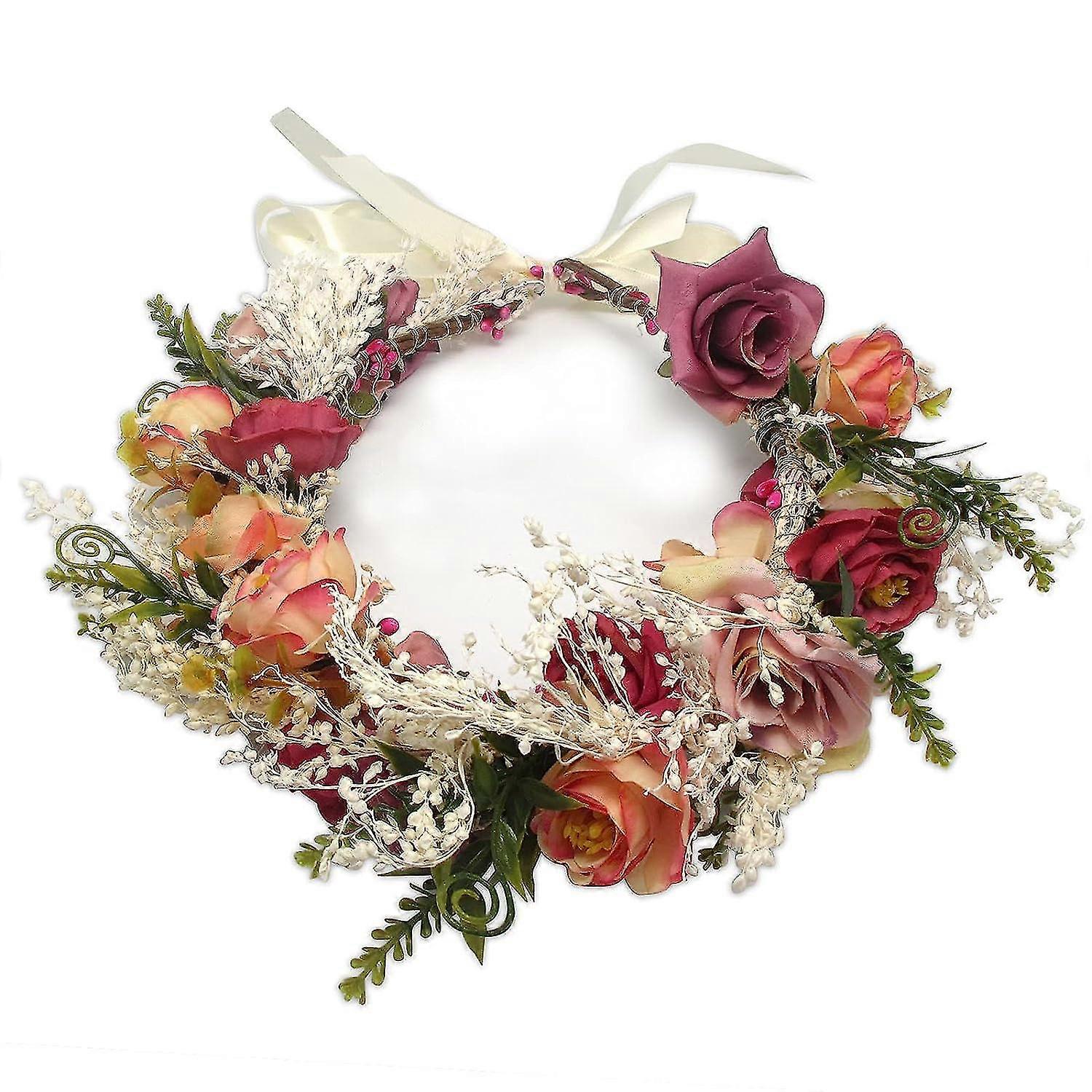 Boho Flower Crown, Wedding, Midsummer Flower Headband