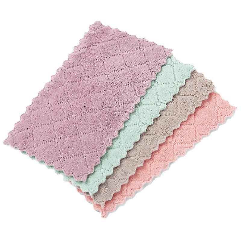 ZK-4 microfiber dishcloths, super absorbent effect four colors