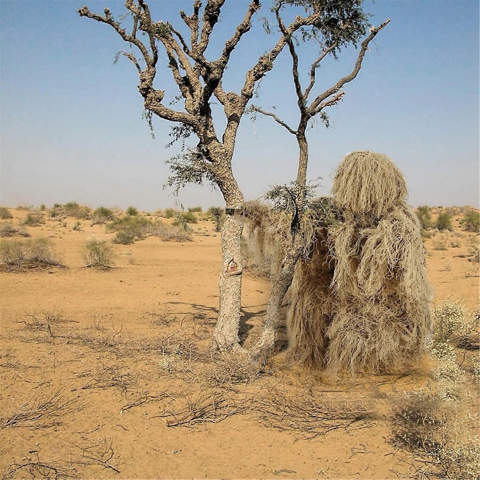 5 en 1 Ghillie costume, vêtements de chasse de camouflage 3D, y compris veste, pantalon, capuche, sac de transport