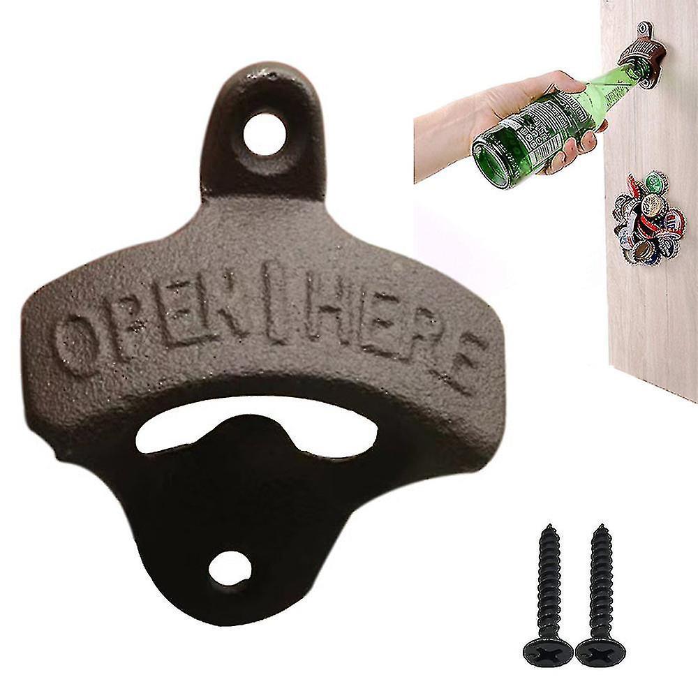 Beer Bottle Opener Wall-mounted Bottle Opener Fixed Hanging Tool 1pcs