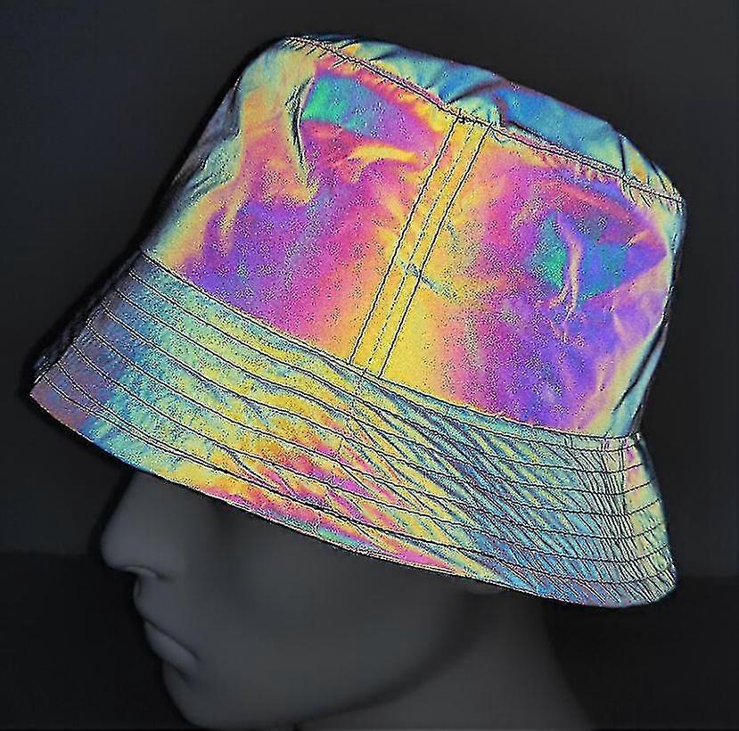 Fluorescent Hat Rainbow Reflective Basin Caps Men Night Halloween Cap