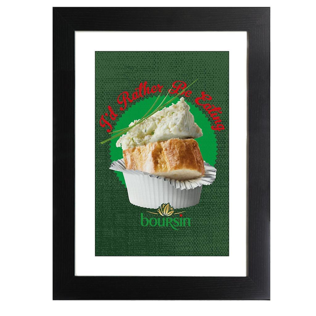 Boursin Id Rather Be Eating Framed Print