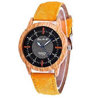 Nature Wooden Watch Minimalist Clock Bamboo Denim Fashion Cool