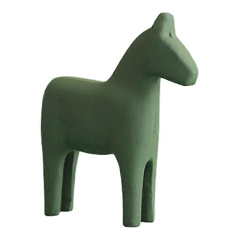 Decorative Minimalist Horse Figurine Wood Vivid Appearance Home Ornaments for Living Room KAESI