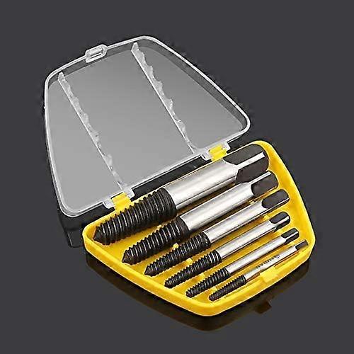 6pcs Screw Extractor Kit Damage Broken Bolt Removal Tool Set