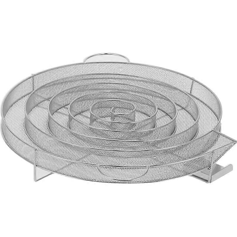 Cold Smoke Generator Round Shape Stainless Steel Grill Net Stainless Steel Bacon Smoker Tray for Smoked Meat13.5x11.9x1.8in