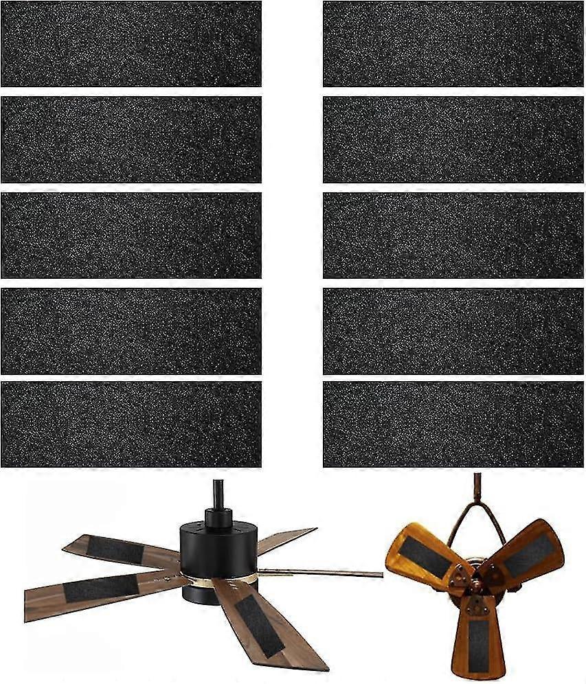 10 stk takviftefiltre for blader - Takvifte luftrenser pads - Aktivert kokosnøtt karbon viftefilter for takvifte, takvifte tilbehør
