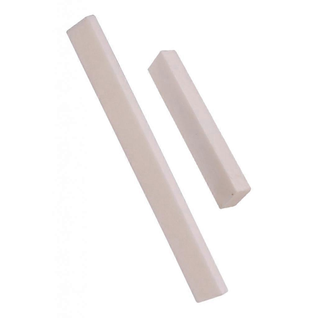 Set of 2 DIY Blank Nut Birdge Saddle for Bass Banjo String Instrument Accs