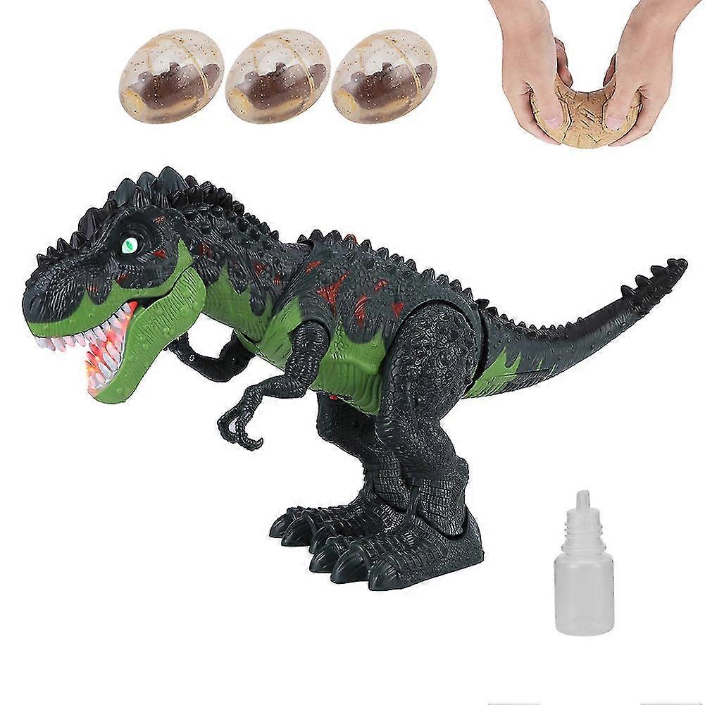 Remote Control Dinosaur Walking Light Toy with Simulated Spray and Egg Laying Function