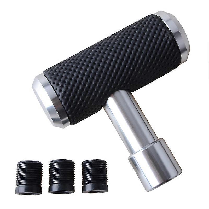 Gear Shift Knob Aircraft Joystick T-Handle Hammer Fit for AT MT Car Shifter Lever Handle Aluminum Alloy Car Accessories-Black Shift knob