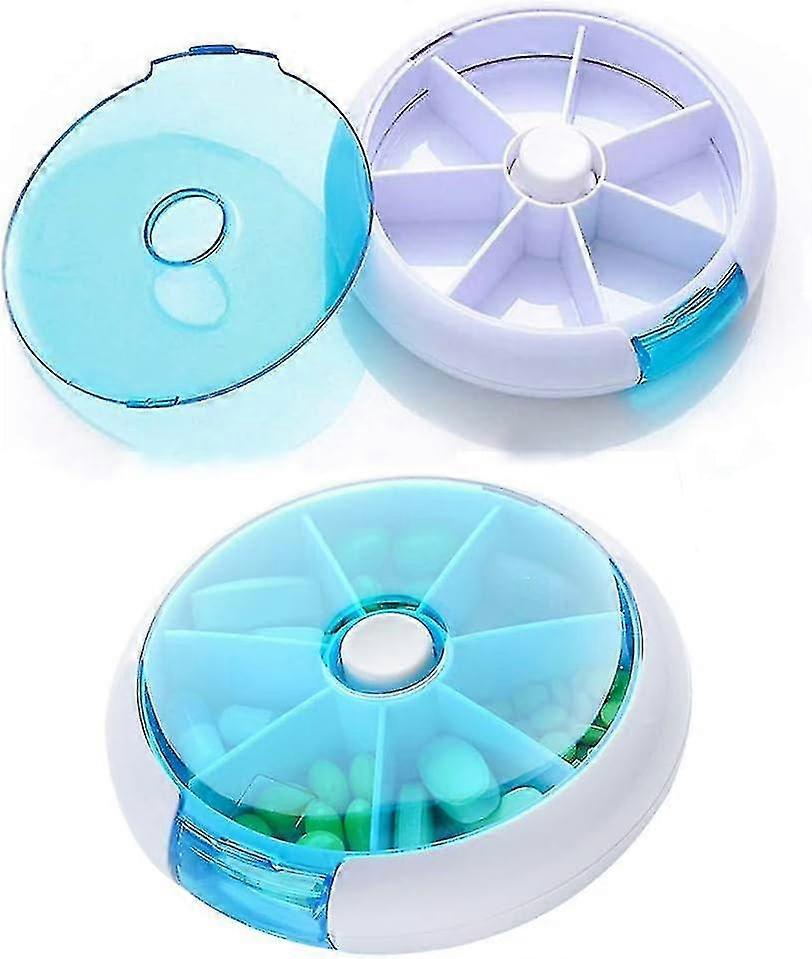 Day Pill Box Small, Pill Box Small For On The Go, Round Pill Box Pill Box Mini Pill Box (3 Pieces)