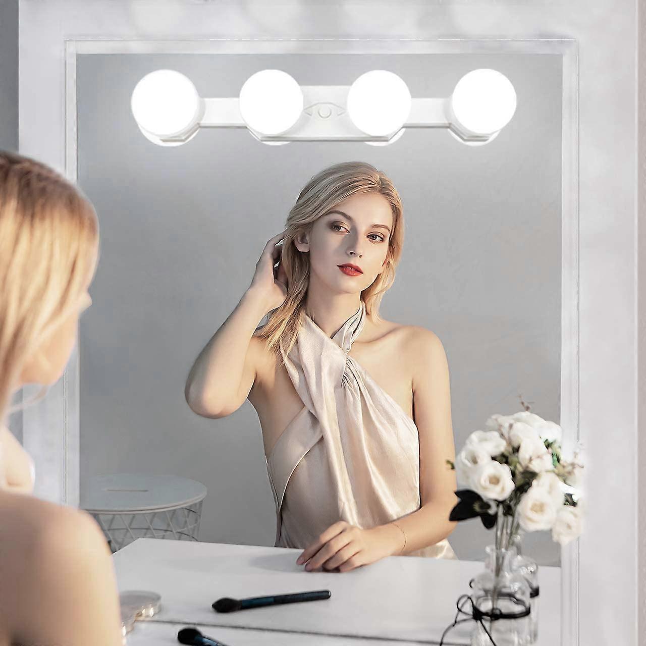 Makeup Light Cordless Portable Rechargeable Vanity Mirror Lights  Brightness Adjustable for Bathroom Dressing Table Mirror Lighting