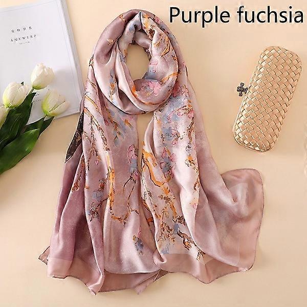 Over Size Spring Summer Women Silk Scarf Van Gogh Abstract Tree (C)