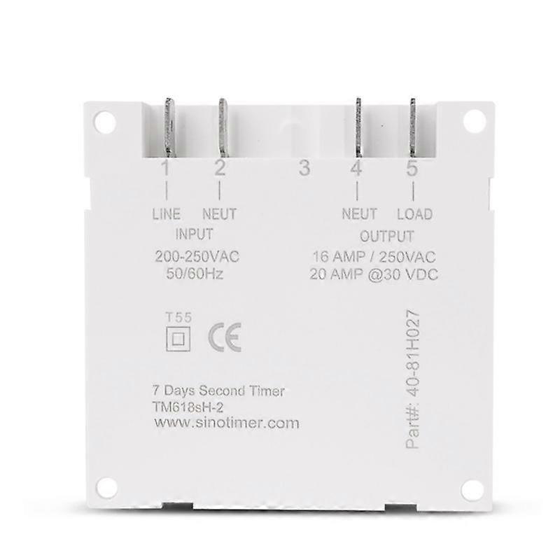 TM618SH 220V 1 Second Interval Power Supply Weekly Programmable Digital Electronic Lighting Daily Timer Switch
