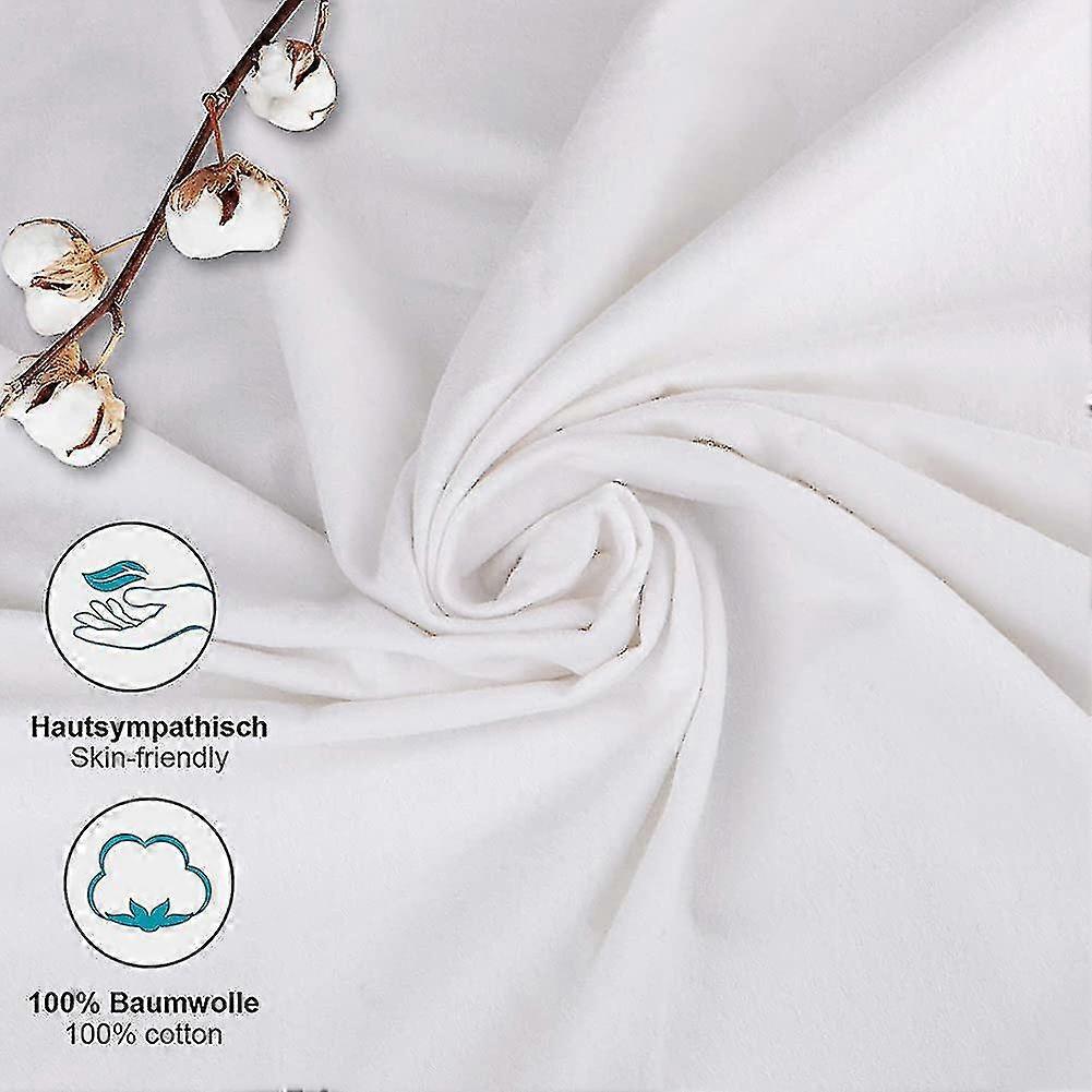 Protector de colchón 140x200 -100% algodón transpirable, cómodo colchón almohadilla 150 * 200cm