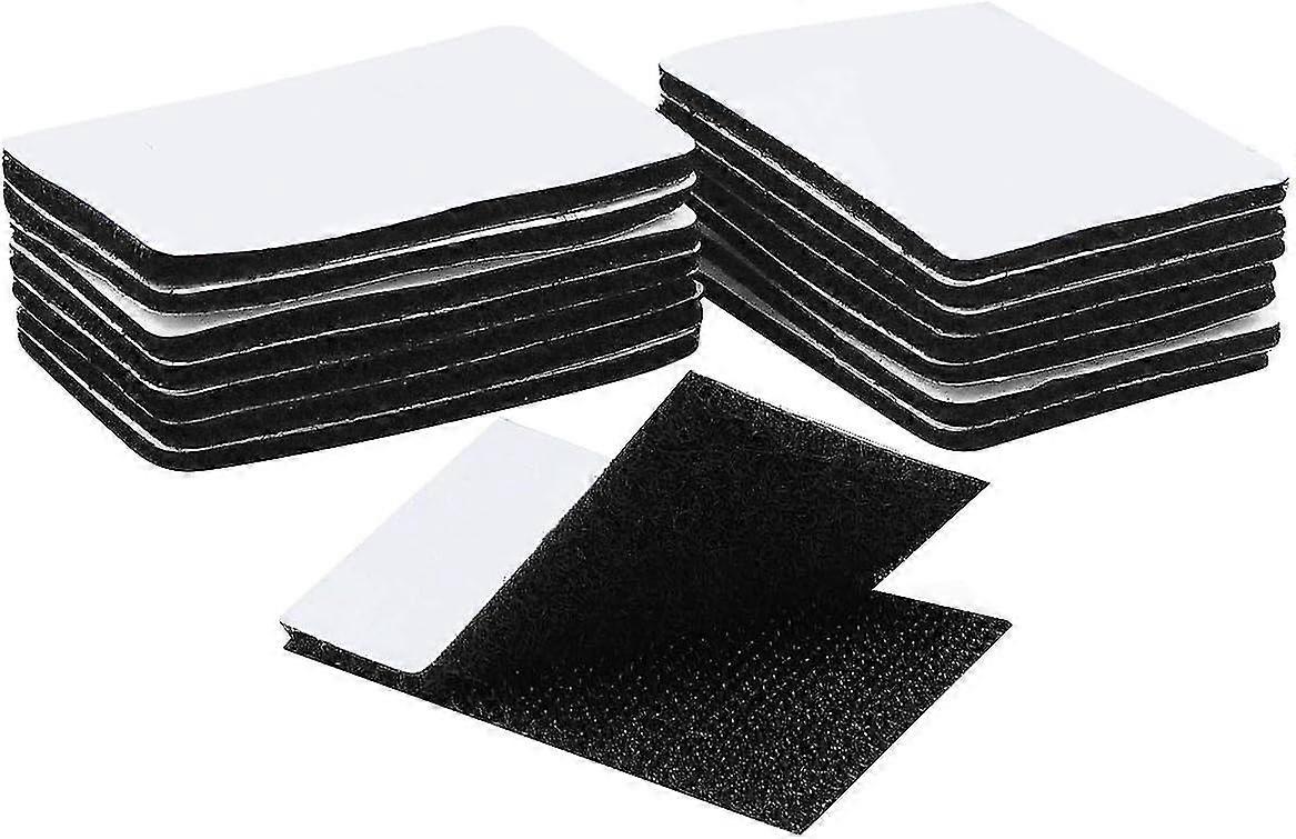15 Pieces Double-sided Scratch Sticker, Self-adhesive Strip, Extra Strong Double-sided Adhesive (rectangle 6 X 4 Cm, Black), Yeuri