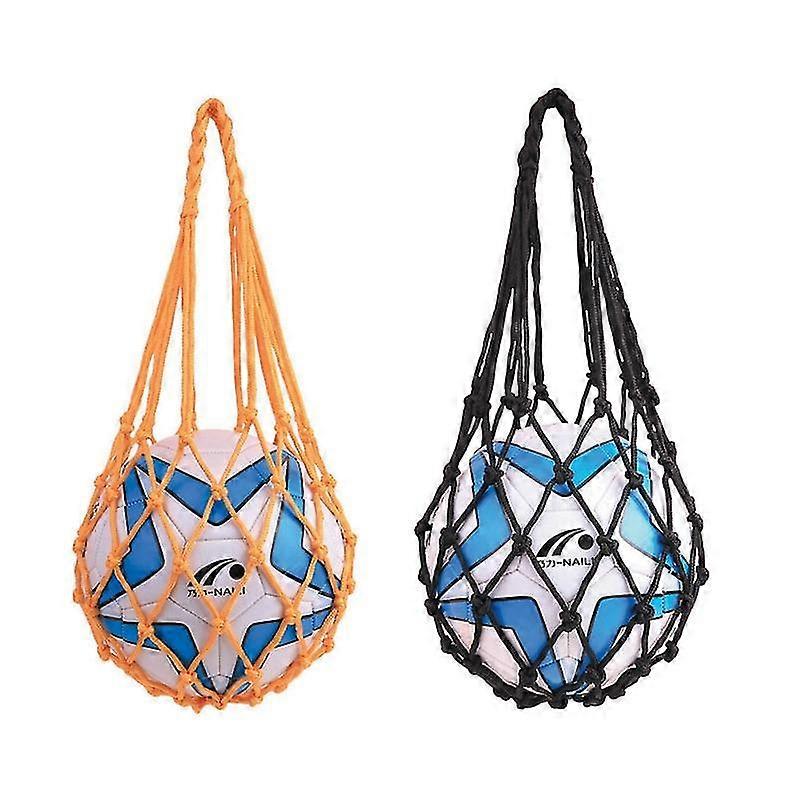 Ball Net Basketball Carry Bag Portable Mesh Reticule Storage Bag For Volleyball Basketball Football Soccer Black