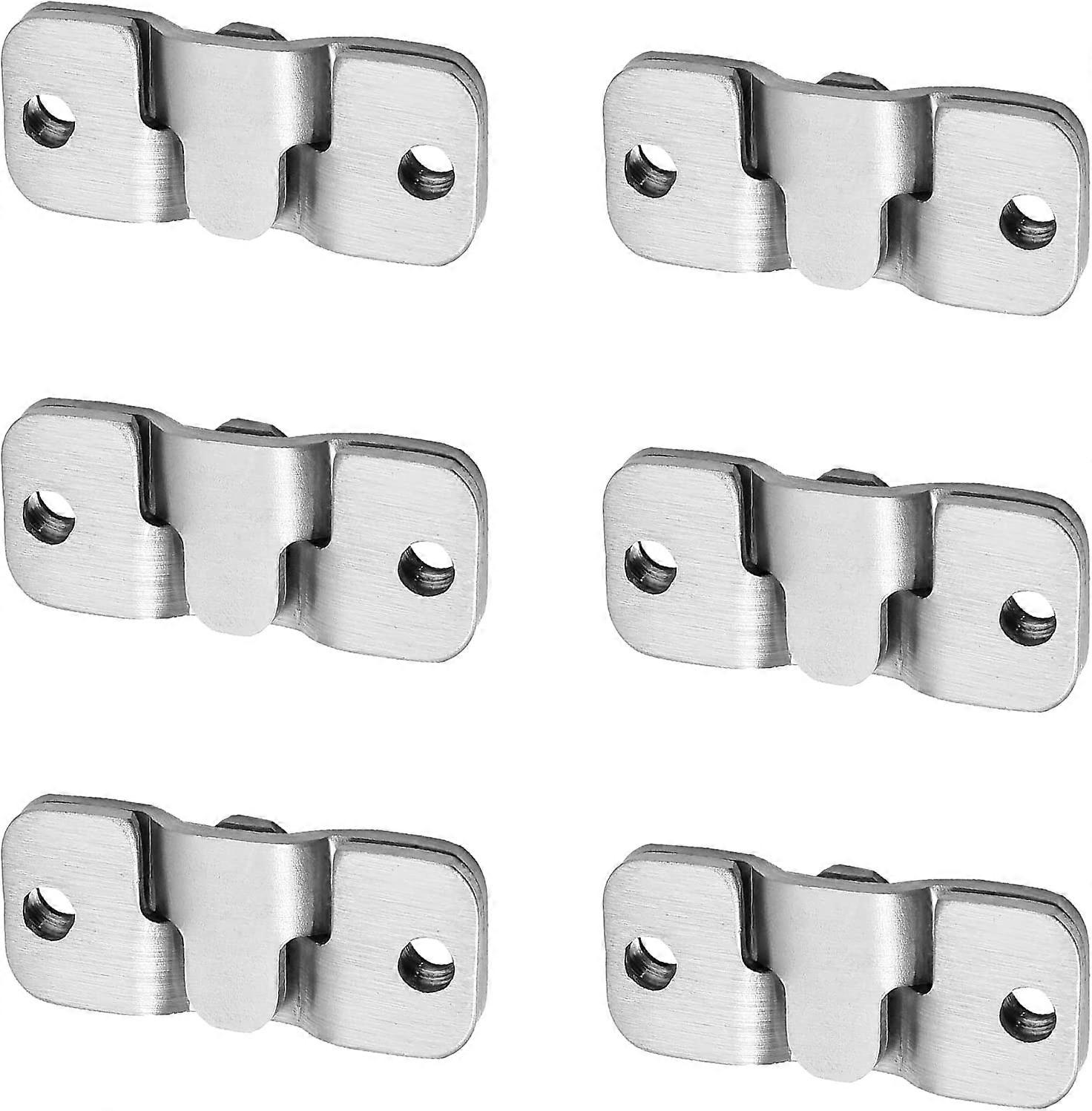 6PC Flush Mount Brackets Heavy Duty Photo Hooks Z Clip Interlocking Photo Frame Hooks