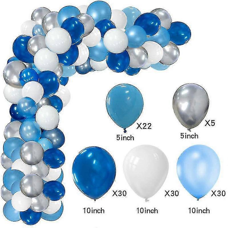 Blue Foil Balloon Chain Set Sequin Balloon Package Party Decoration Wedding