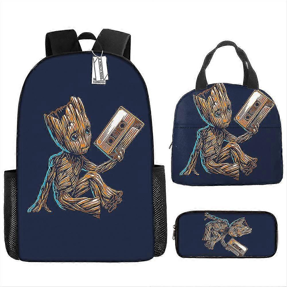 Φύλακες Του Γαλαξία 3pcs/σετ Bcakpacks Κινούμενα σχέδια Παιδιά Αγόρια Κορίτσια Σχολικές τσάντες Ελαφρύ Μαθητές Αδιάβροχη χωρητικότητα Mochilas Groot