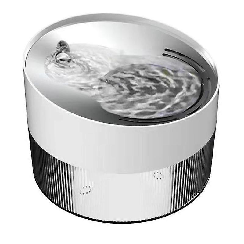 Automatic Water ,2.5L/84Oz Indoor Ultra-Quiet Quiet Pet Water Dispenser,Visible Water Level Silver