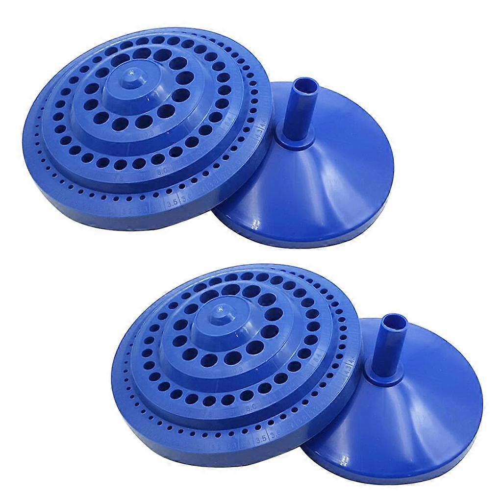 2 Pieces Compact, Round, Rotatable Storage Case for Drill Bits
