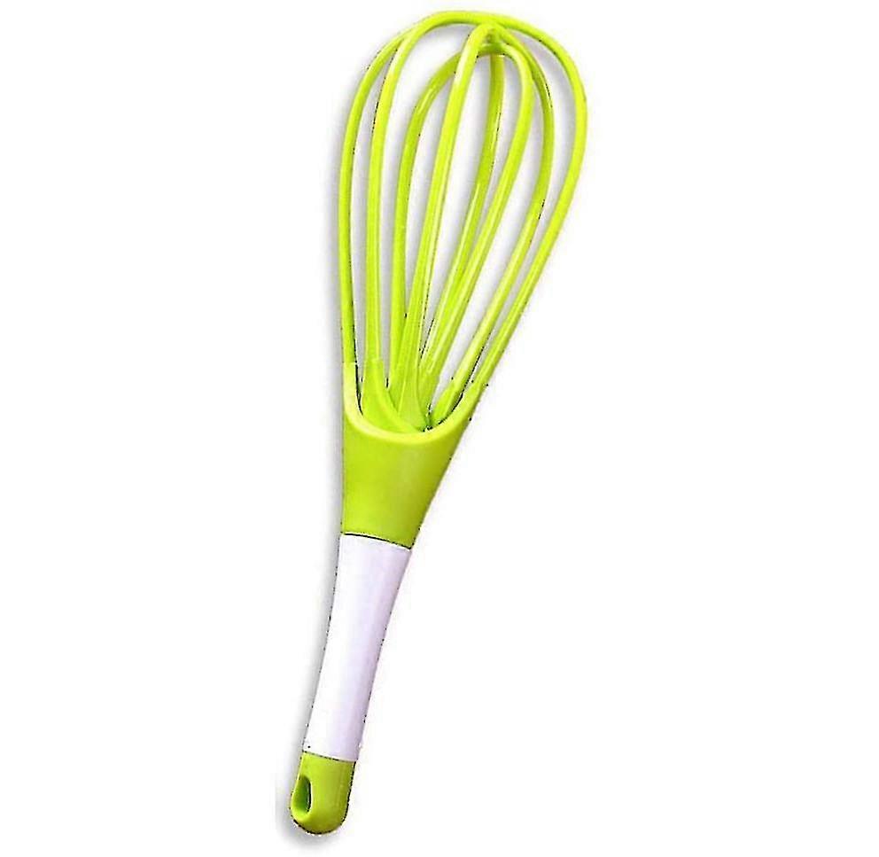 Whisk, Egg Whisk Multifunctional Rotatable Whisk Plastic Whisk Egg Cup Whisk For Eggs, Flour, Milk, Stir Sauce, Green
