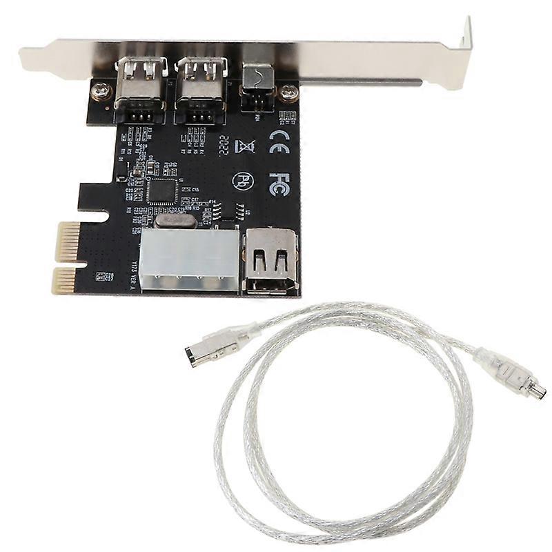 PCI Express (1X) 1394 Placa Firewire, PCIe 3 Portas 1394A Placa de Expansão Firewire