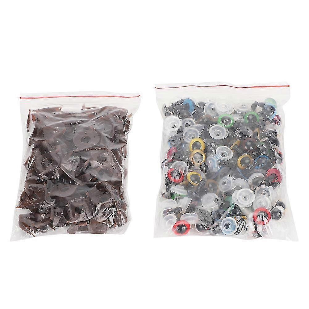Plastic Safety Eyes 10mm with Washers for DIY Crafts Teddy Bears Dolls and Puppets in Mixed Colors