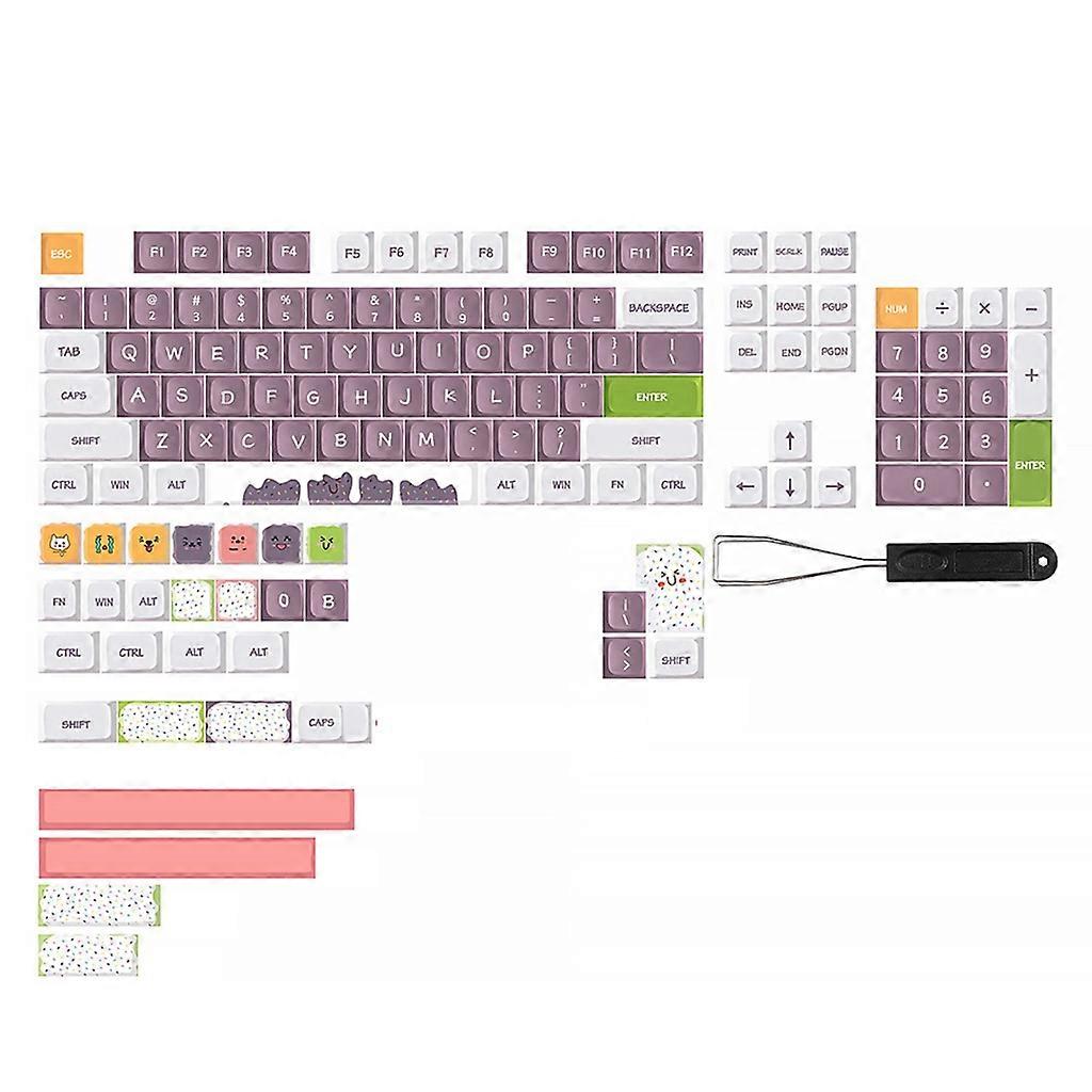 134 Keys Cartoon Keycaps PBT Dye Sublimation XDA Profile Keycap Set Mechanical