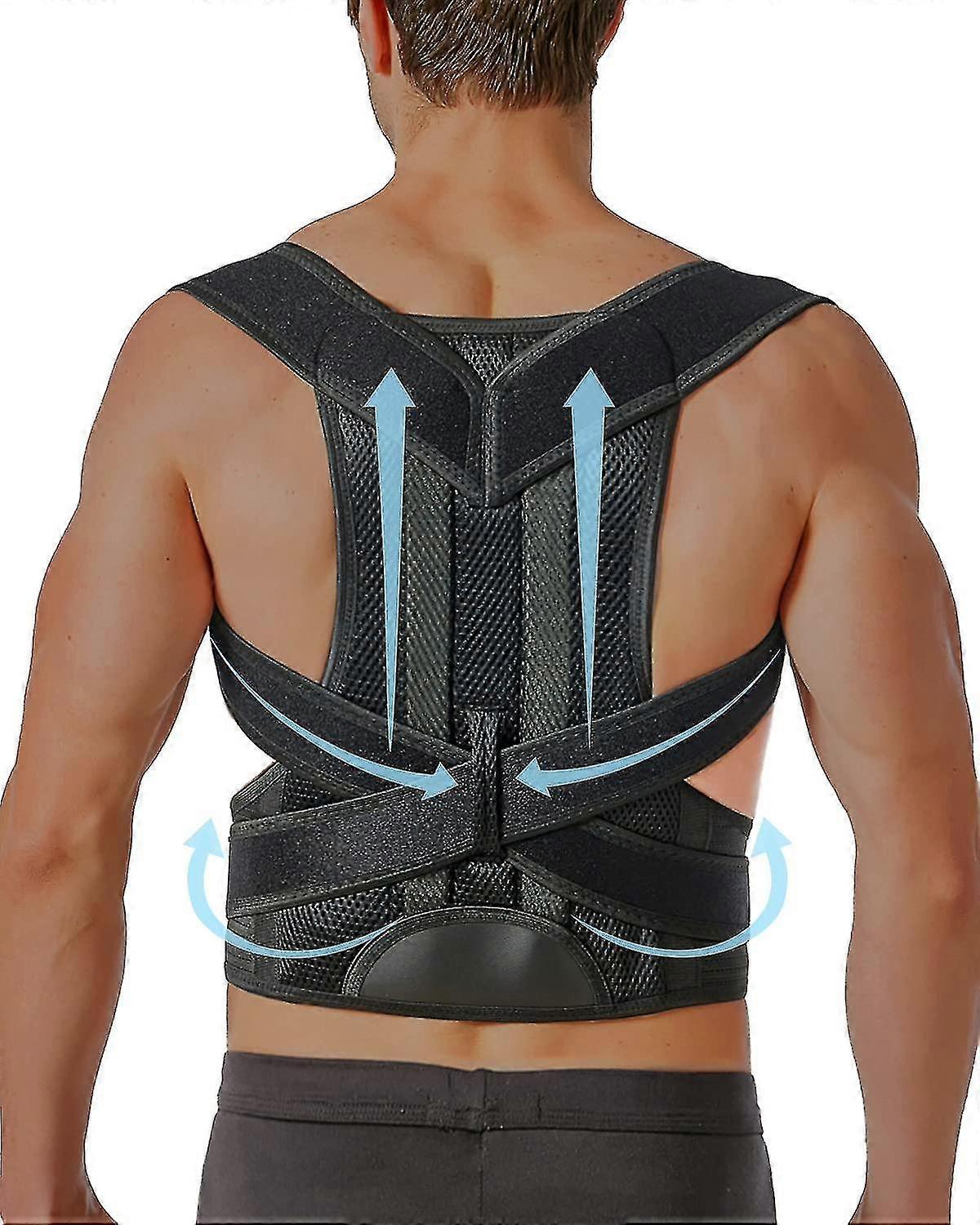 Back Brace Posture Corrector For Women And Men Back Lumbar Support Shoulder Posture Support For Improve Posture Provide And Back Pain Relief (large)