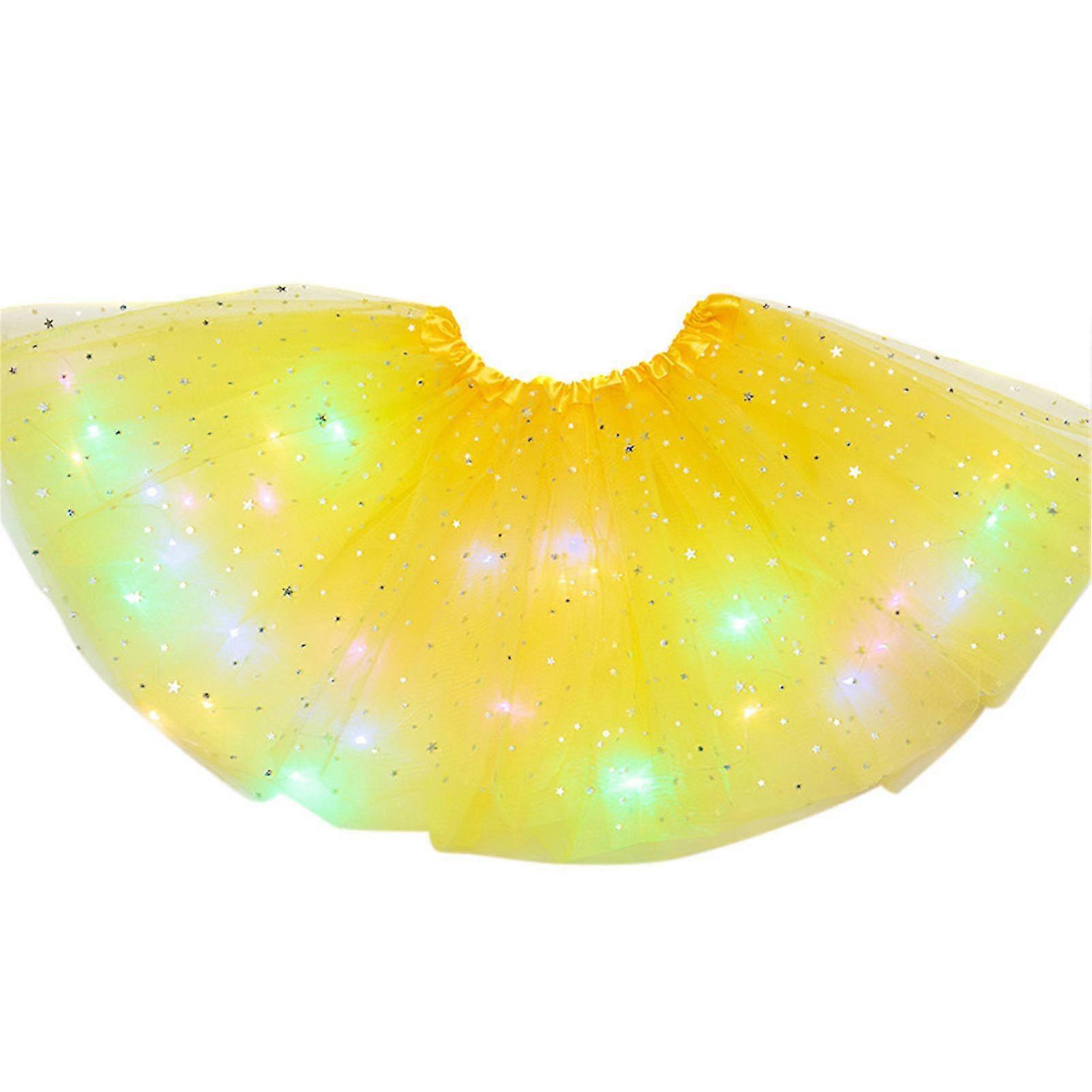 Starry Light Princess Led Dancing Skirt Luminous Christmas Party Stage Tulle Ballet