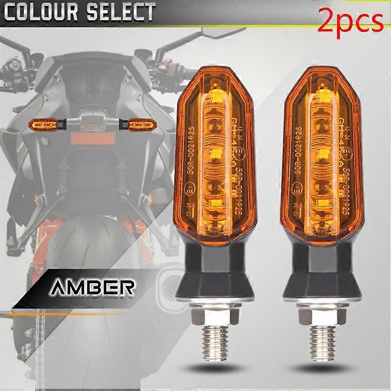 2/4pcs LED Motorcycle Turn Signals Light 12V Flasher Flashing Light Signal Lamp