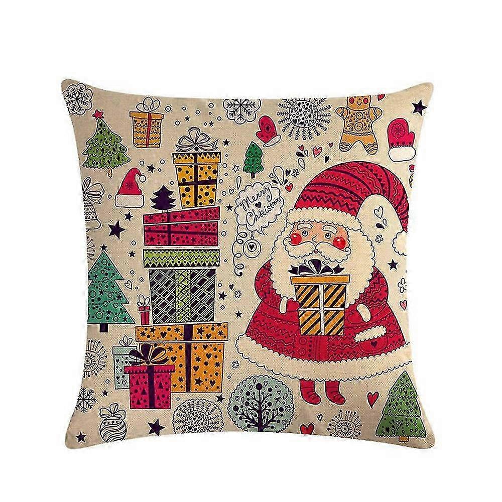 1pc Santa Claus Christmas Gift Pattern  Pillowcas