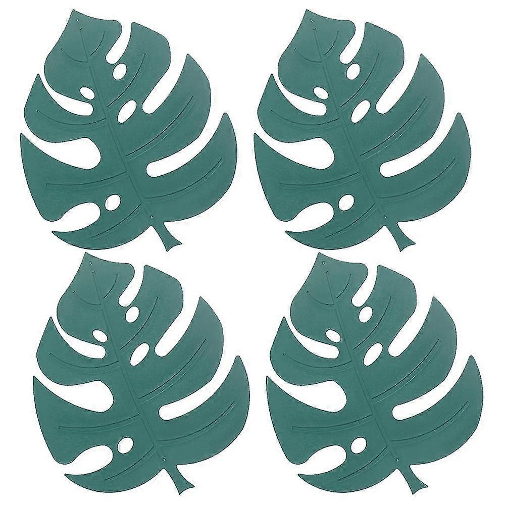 4 Pack Silicone Trivet Mat, Heat Resistant Pot Mat For Countertop, Non-slip Trivet Mats, Leaf Decor Table Mat